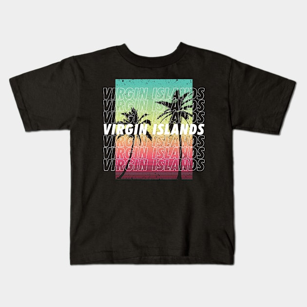 Virgin Islands Beach Fun Kids T-Shirt by SerenityByAlex